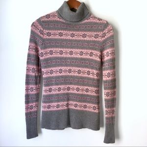 Garnet Hill Fair Isle Turtleneck Sweater